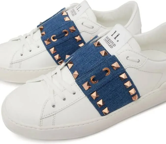 Valentino Garavani Rockstud Untitled leather sneakers White