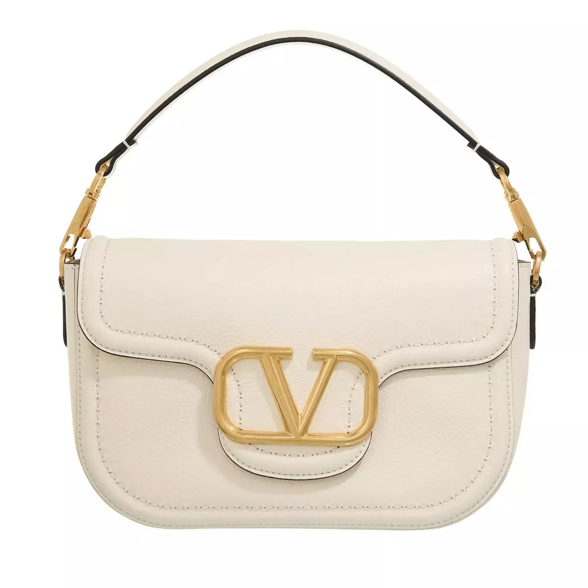 Valentino Garavani  Shoulder Bag Alltime Brass Logo Ivory