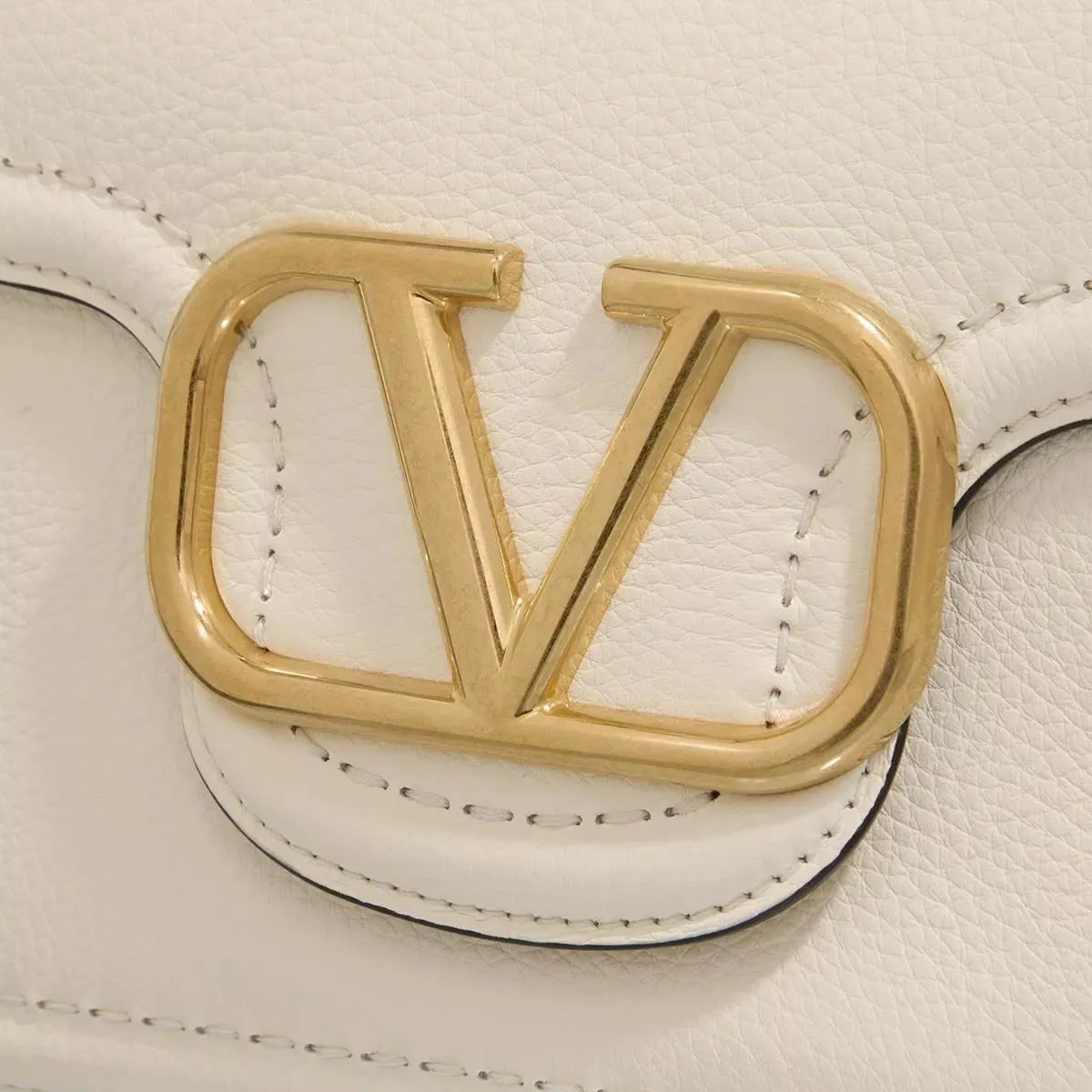 Valentino Garavani  Shoulder Bag Alltime Brass Logo Ivory