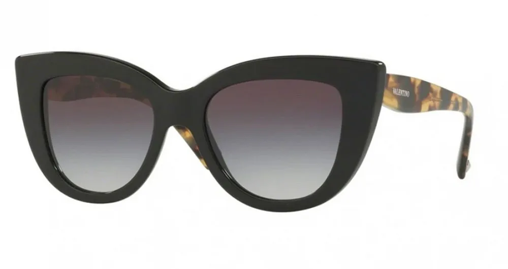 Valentino Sunglasses Women's VA4025 5001/87 Black/Smoke 51-18-140mm