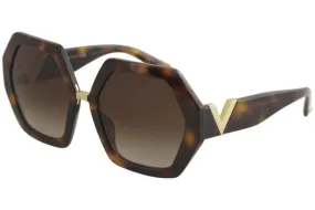 Valentino Sunglasses Women's VA4053 5064/4L Havana-Gold/Blue Gradient 57-20mm