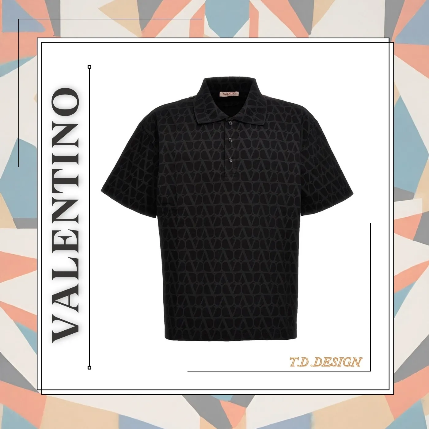 VALENTINO  |Unisex Cotton Short Sleeves Polos Logo Luxury Polos