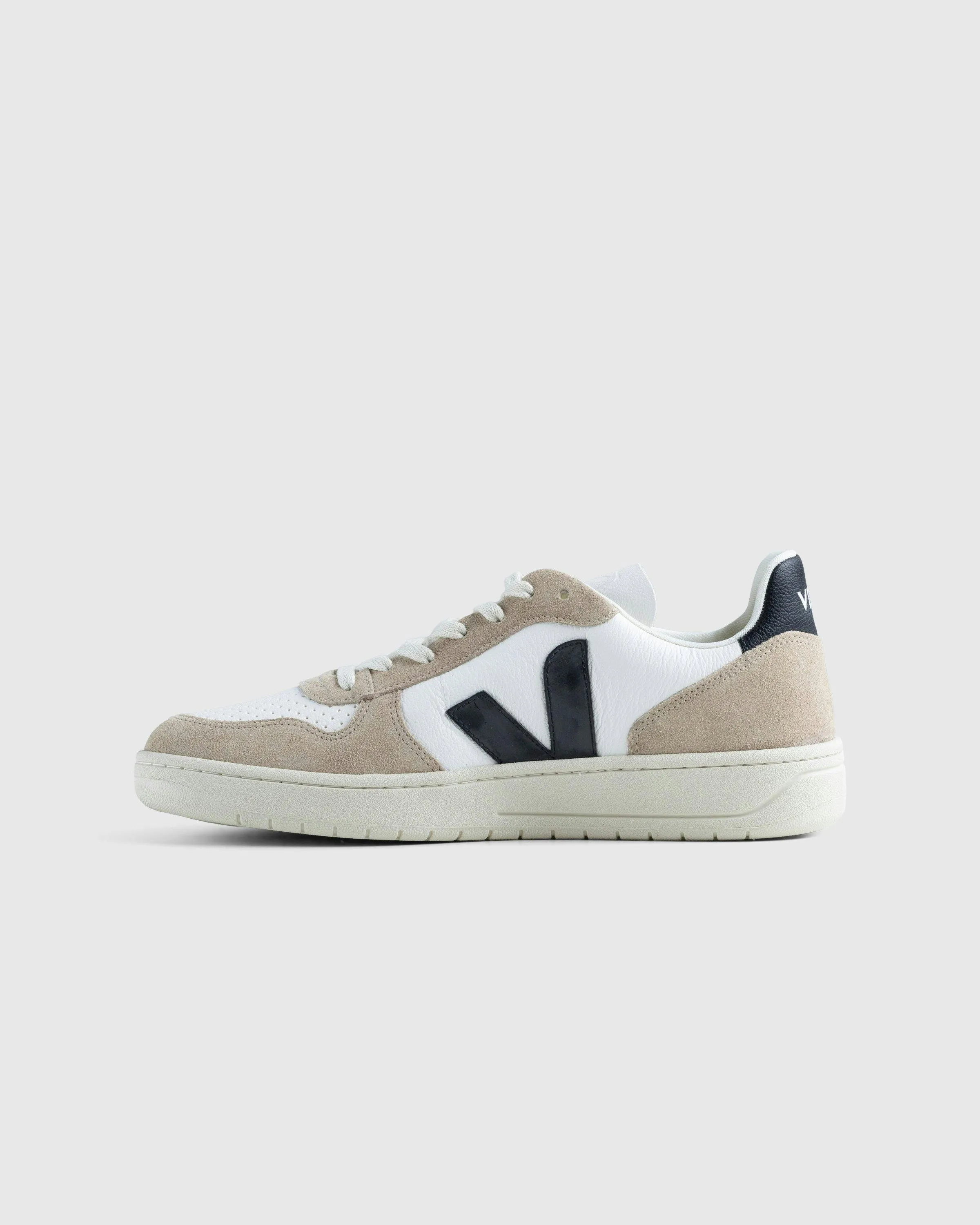 VEJA – V-10 Chrome-Free Leather White/Black/Sahara | Highsnobiety Shop