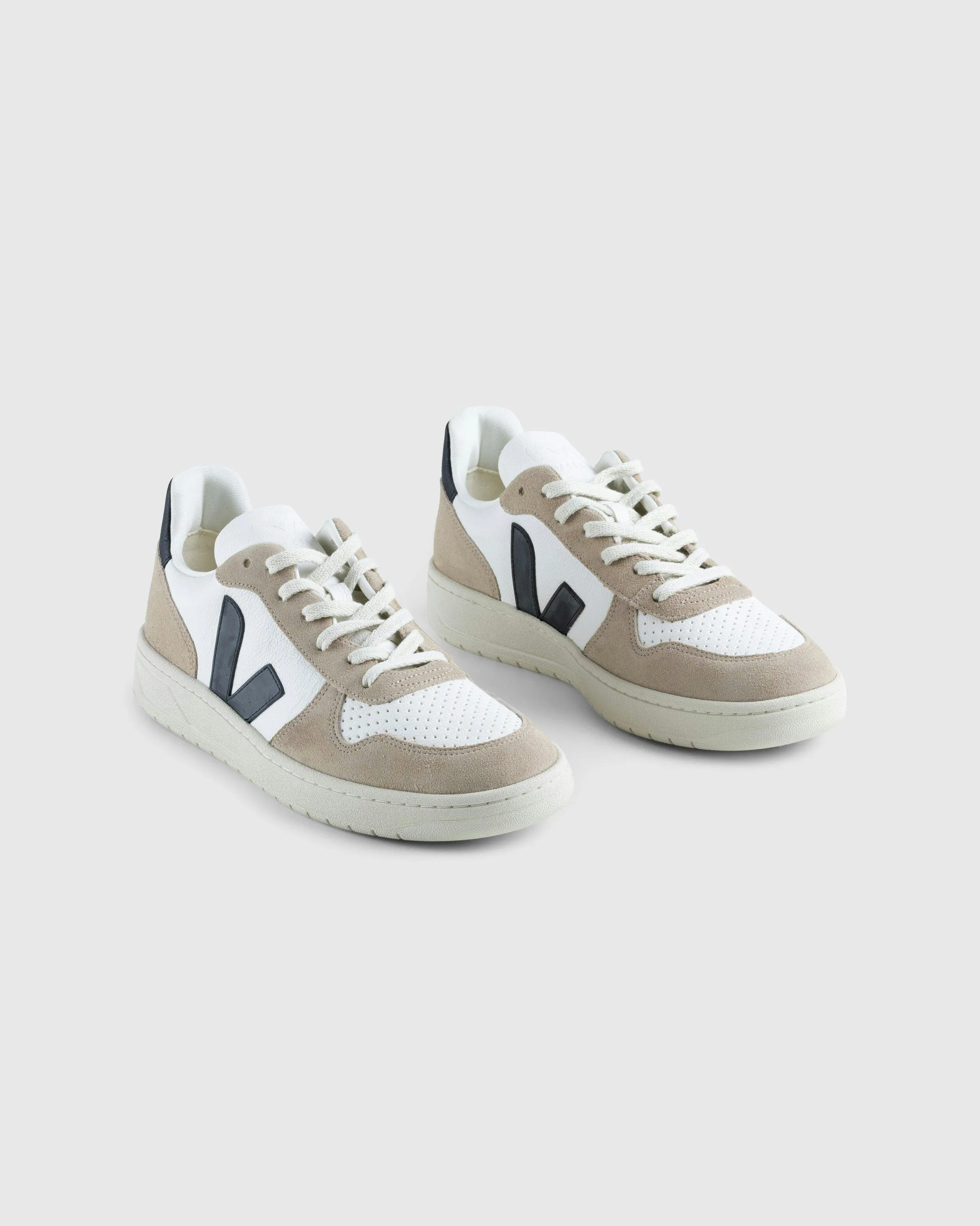 VEJA – V-10 Chrome-Free Leather White/Black/Sahara | Highsnobiety Shop