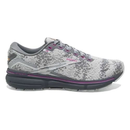 Women's Brooks Ghost 15, White/Oyster/Oriole, 9.5 B Medium