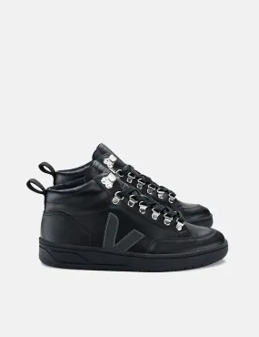 Womens Veja Roraima Leather Trainers - Grafite Black-Sole