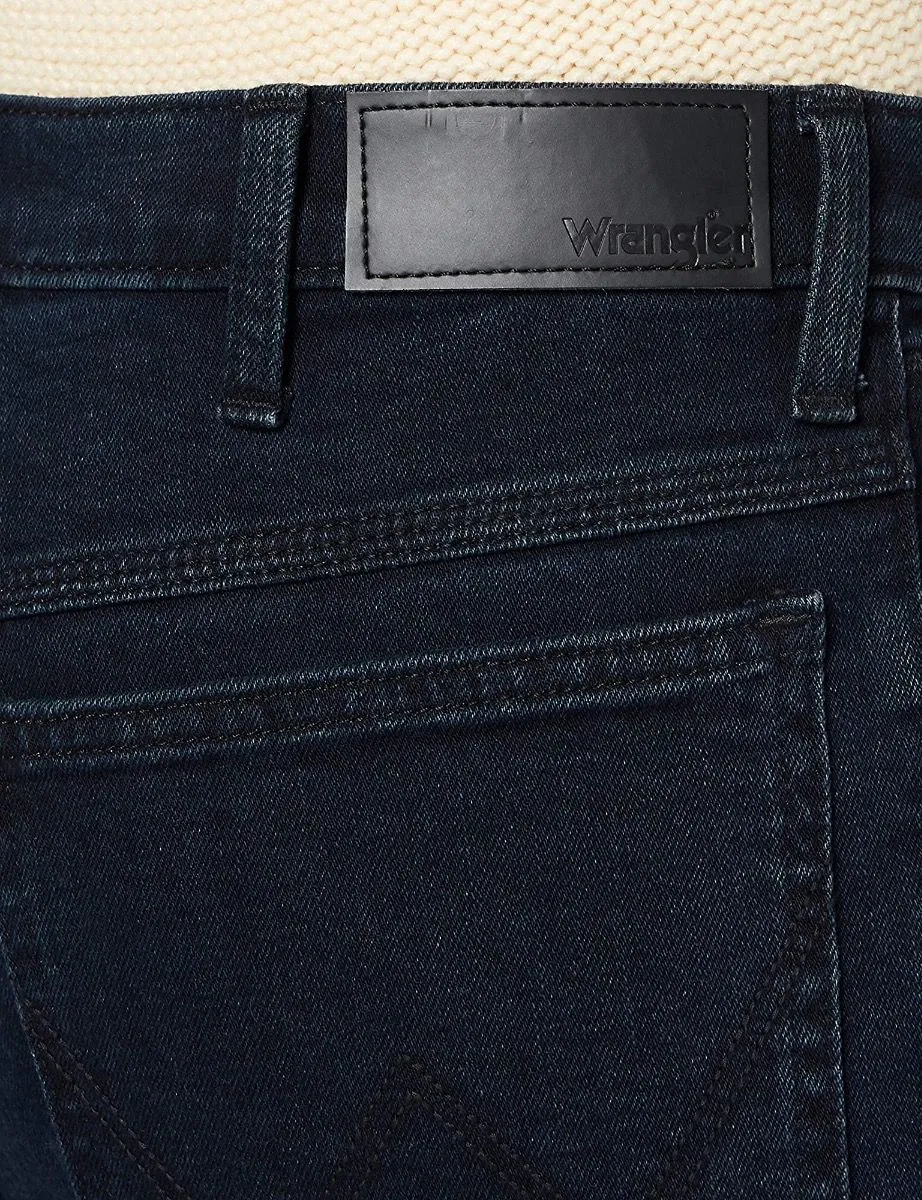 Wrangler Red Kabel Straight Stretch Denim Jeans Blue Black