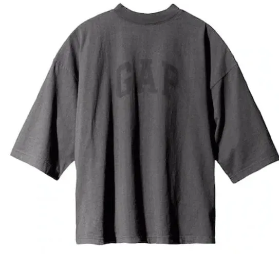 Yeezy Gap Engineered By Balenciaga Dove 3/4 Sleeve Tee - Dark Grey