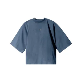 Yeezy Gap Engineered by Balenciaga Logo No Seam Crop Tee - Dark Blue