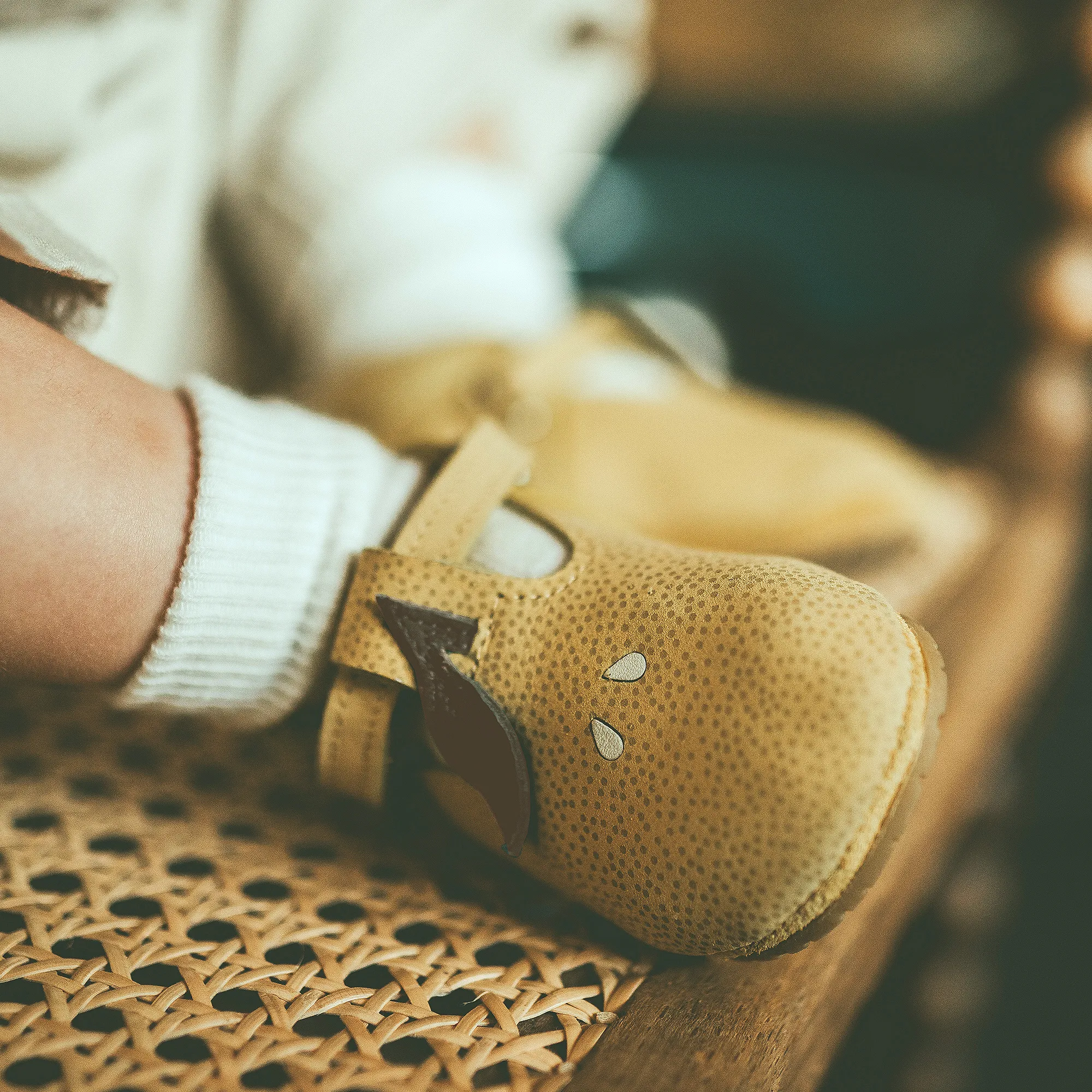 Yellow Lemon Leather Baby Shoes