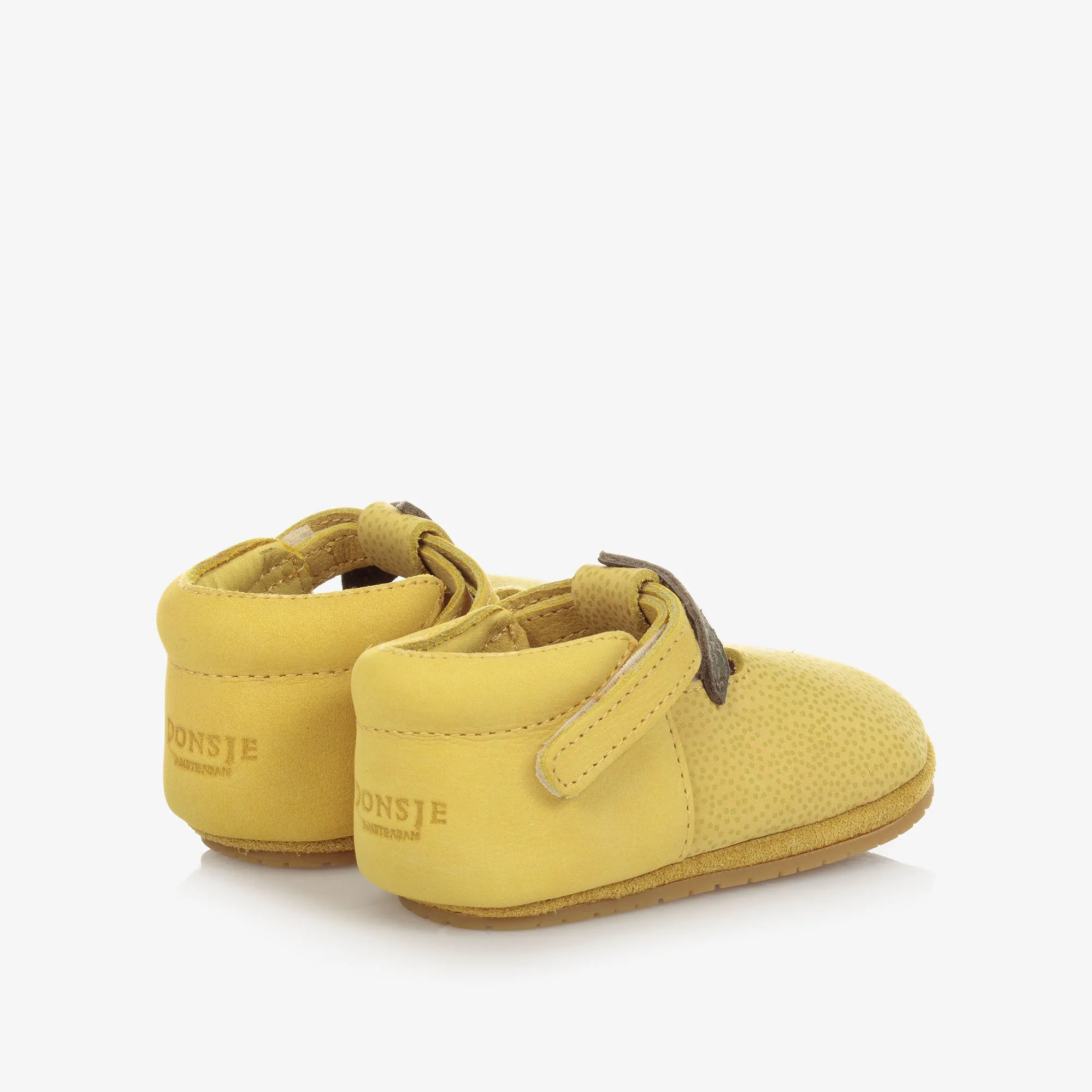 Yellow Lemon Leather Baby Shoes