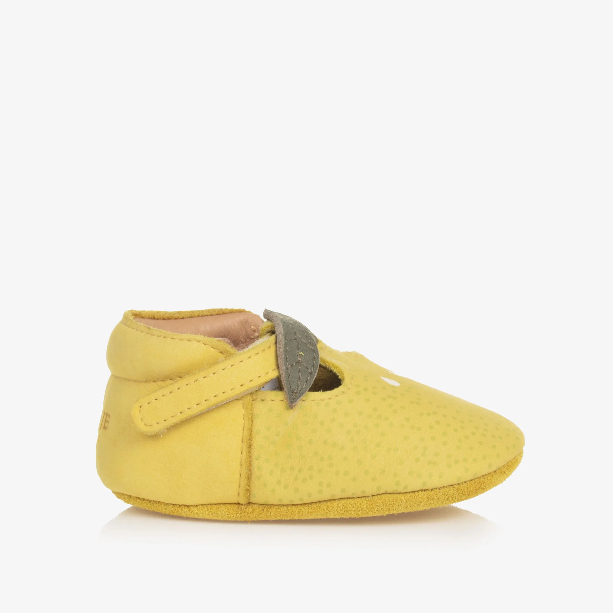 Yellow Lemon Leather Baby Shoes